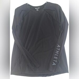 Women’s Athleta Black Long Sleeve Crew Neck Train T-Shirt S